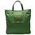 Tote convertibile Prada Green Saffiano Trimmed Tessuto Logo Plate Verde