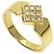 Anillo de alianza Christian Dior en oro amarillo de 18K y diamantes Dorado
