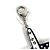 Chanel 16S Airplane Accessory Bag Charm Keychain Nero Bianco - vista 3