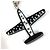 Chanel 16S Airplane Accessory Bag Charm Keychain Nero Bianco - vista 5