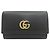 Porta-chaves de couro Gucci GG Marmont Preto