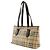 Borsa Tote Burberry Haymarket Check Beige - vista 2