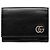 Tarjetero de cuero negro Gucci GG Marmont