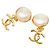 Orecchini Chanel Coco Mark Vintage Swing D'oro