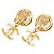 Orecchini Chanel Coco Mark Vintage Swing D'oro - vista 3