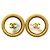 Timeless Orecchini a clip rotondi in madreperla Chanel Vintage Coco Mark Large D'oro