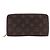 Portafoglio lungo Zippy Louis Vuitton Marrone Rosso Fuschia Monogramma