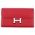 Hermès Portafoglio lungo Hermes Constance in Rouge Casaque Rosso