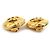 Orecchini a clip dorati Chanel con design Coco Mark D'oro - vista 3