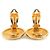 Orecchini a clip dorati Chanel con design Coco Mark D'oro - vista 6