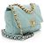 Gabrielle Borsa a tracolla Chanel Lambskin 19 Medium Flap Blu - vista 2