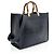 Fendi Leather Sunshine Medium Shopper Tote Tasche Blau - Ansicht 2