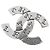 Spilla in metallo argento Chanel
