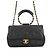 Borsa a tracolla Chanel in agnello nero