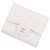 Cartera tríptico Chanel en piel de becerro granulado blanco