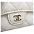 Cartera tríptico Chanel en piel de becerro granulado blanco - vista 11
