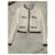 Autre Marque TRENDYOL White Ribbed Knit Cardigan with Contrast Trim Black Red  - view 6
