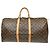 Bolso Keepall Louis Vuitton Monogram Canvas 55 Castaño