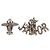 Orecchini Christian Dior JADIOR Logo Bee Star Stone Silver Argento