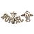Orecchini Christian Dior JADIOR Logo Bee Star Stone Silver Argento - vista 2