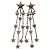 Orecchini pendenti Christian Dior Star Motif Gunmetal Metallico - vista 2