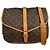 Bolso bandolera Louis Vuitton Saumur Monogram Canvas PM Castaño