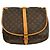 Bolso bandolera Louis Vuitton Saumur Monogram Canvas PM Castaño - vista 2