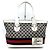 Borsa Tote Gucci Sherry Bianco Beige Blu navy