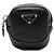 Mini borsa pochette con placca logo Triangle di Prada Nero