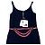 Abito Chanel Coco Neige in cashmere blu navy Rosa D'oro - vista 2