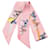 Hermès Twilly Space Derby Schal Pink Mehrfarben