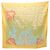 Hermès Sciarpa Hermes Carre 90 A CONTRE COURANT Blu Multicolore Giallo