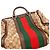 Gucci Borsa Boston in tela Monogram Marrone Rosso Verde Monogramma - vista 6