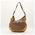 Gucci Borsa Hobo Monogram GG Heart Charm Marrone D'oro - vista 3