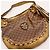 Gucci Borsa Hobo Monogram GG Heart Charm Marrone D'oro - vista 6