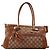Gucci borsa tote GG Supreme in tela monogramma e pelle Marrone Beige