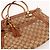 Gucci borsa tote GG Supreme in tela monogramma e pelle Marrone Beige - vista 6