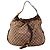 Borsa Hobo Gucci Monogram con coulisse Marrone Monogramma