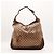 Borsa Hobo Gucci Monogram GG con Bambù Marrone - vista 3