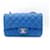 Timeless Chanel Classic Flap Mini Rectangular Cordero Azul Gold hardware - vista 2