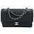 Chanel Classic Flap Bag Medium Pelle Caviar Nera Nero