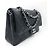Chanel Classic Flap Bag Medium Pelle Caviar Nera Nero - vista 5