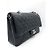 Chanel Classic Flap Bag Medium Pelle Caviar Nera Nero - vista 6