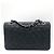 Chanel Classic Flap Bag Medium Pelle Caviar Nera Nero - vista 7