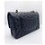Borsa Chanel Classic Flap Media in Pelle Caviar Nera Nero - vista 8
