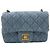 Chanel Mini Classic Flap Pearl Crush Borsa Denim Blu