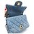 Chanel Mini Classic Flap Pearl Crush Borsa Denim Blu - vista 15