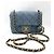 Chanel Mini Classic Flap Pearl Crush Borsa Denim Blu - vista 2