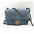 Chanel Mini Classic Flap Pearl Crush Borsa Denim Blu - vista 4