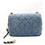 Chanel Mini Classic Flap Pearl Crush Borsa Denim Blu - vista 8